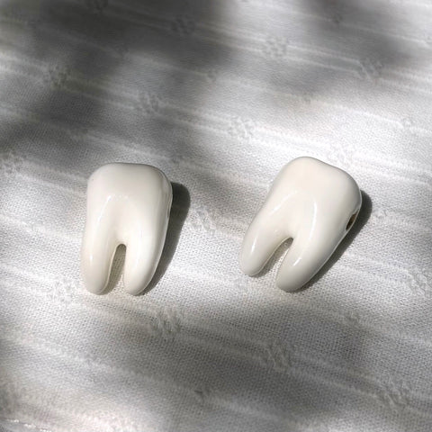 Ceramic Tooth Beads