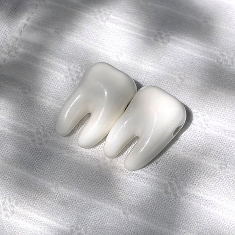 Ceramic Tooth Beads
