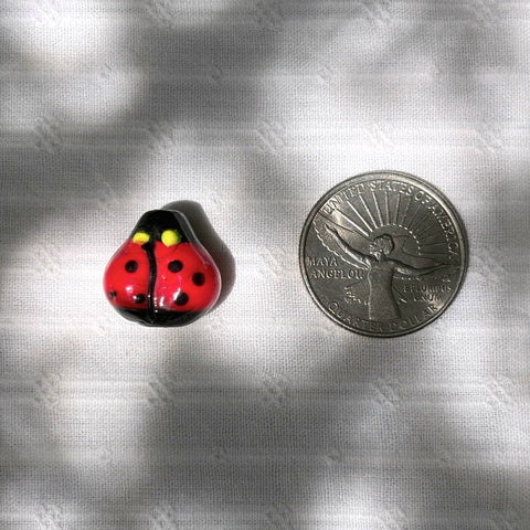 Ceramic Ladybug Beads