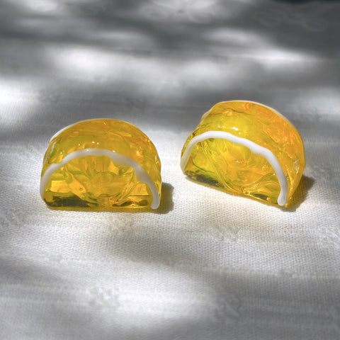 Glass Lemon Beads