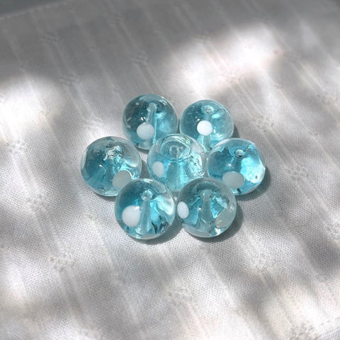 Rondelle Polka Dot Glass Beads