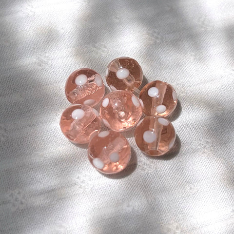 Round Polka Dot Glass Beads