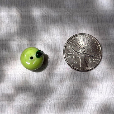 Glass Green Apple Beads