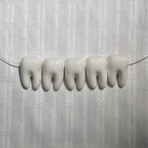 Ceramic Tooth Beads