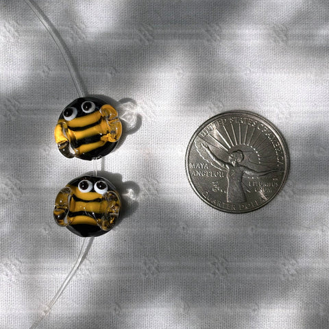 Handmade Glass Bee Beads
