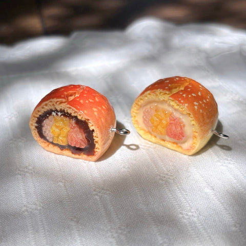 Cream & Fruit Filled Bun Charm Set