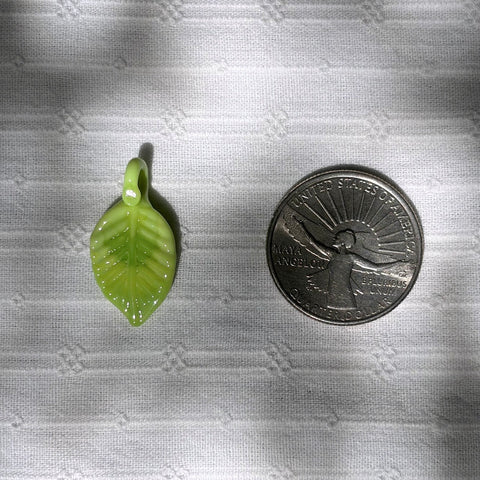 Handmade Glass Leaf Pendant
