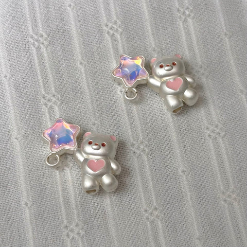 Bear Bead with Hanging Loop