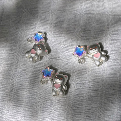 Bear Bead with Hanging Loop