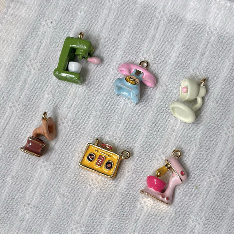 Mini Furniture Metal Charm Set