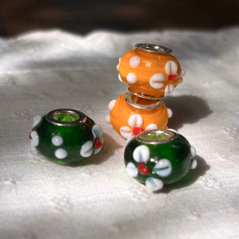 Glass Rondelle Beads