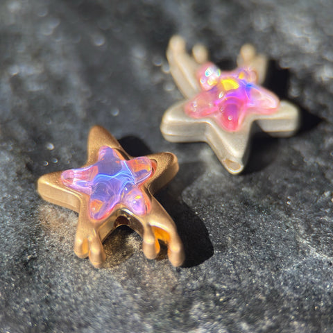 Melting Star Metal Beads
