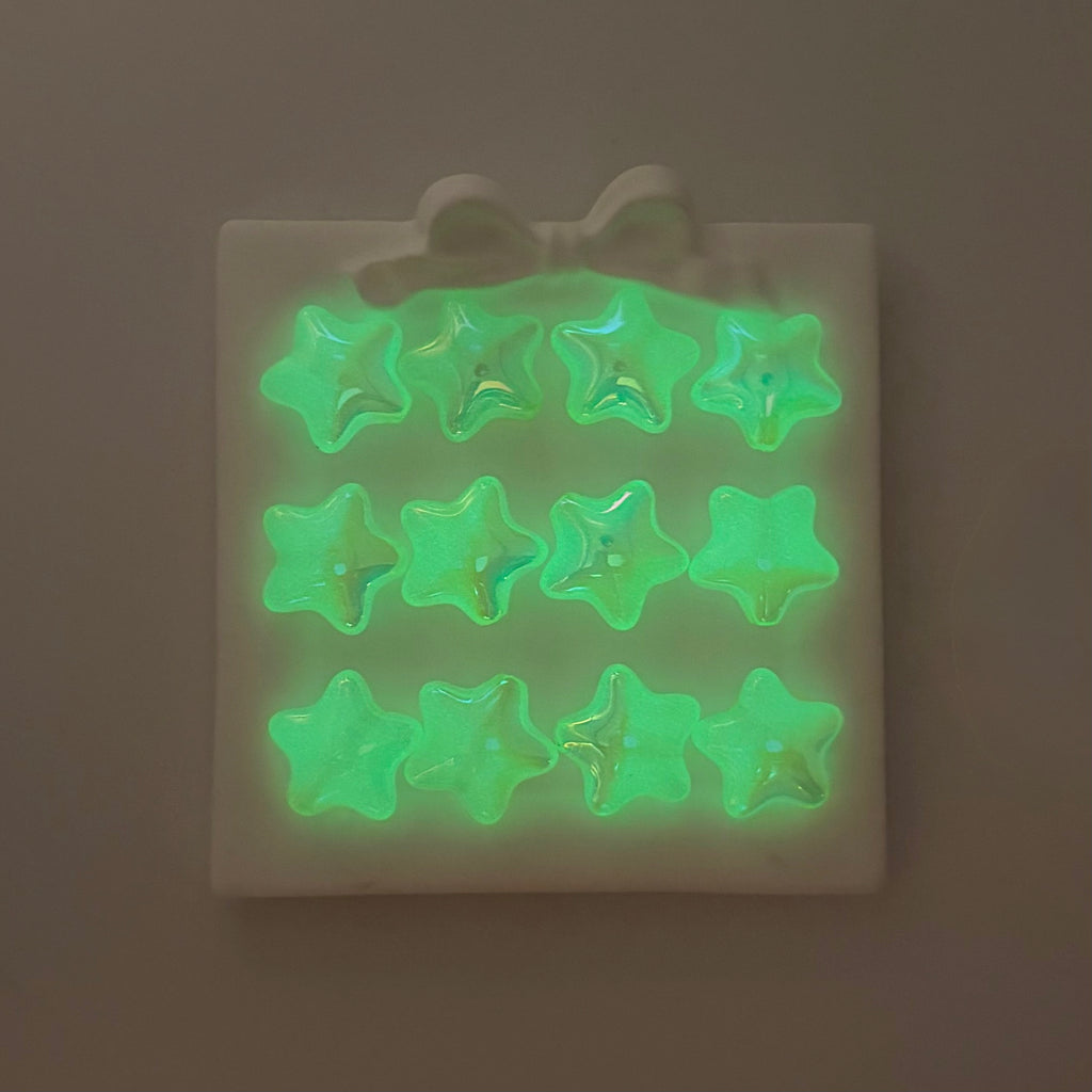 Yellow Star Beads with Through Hole