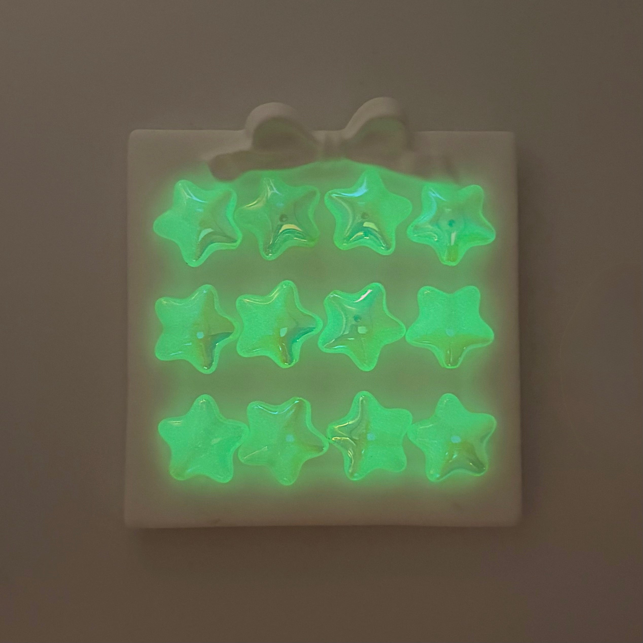 Yellow Star Beads with Through Hole