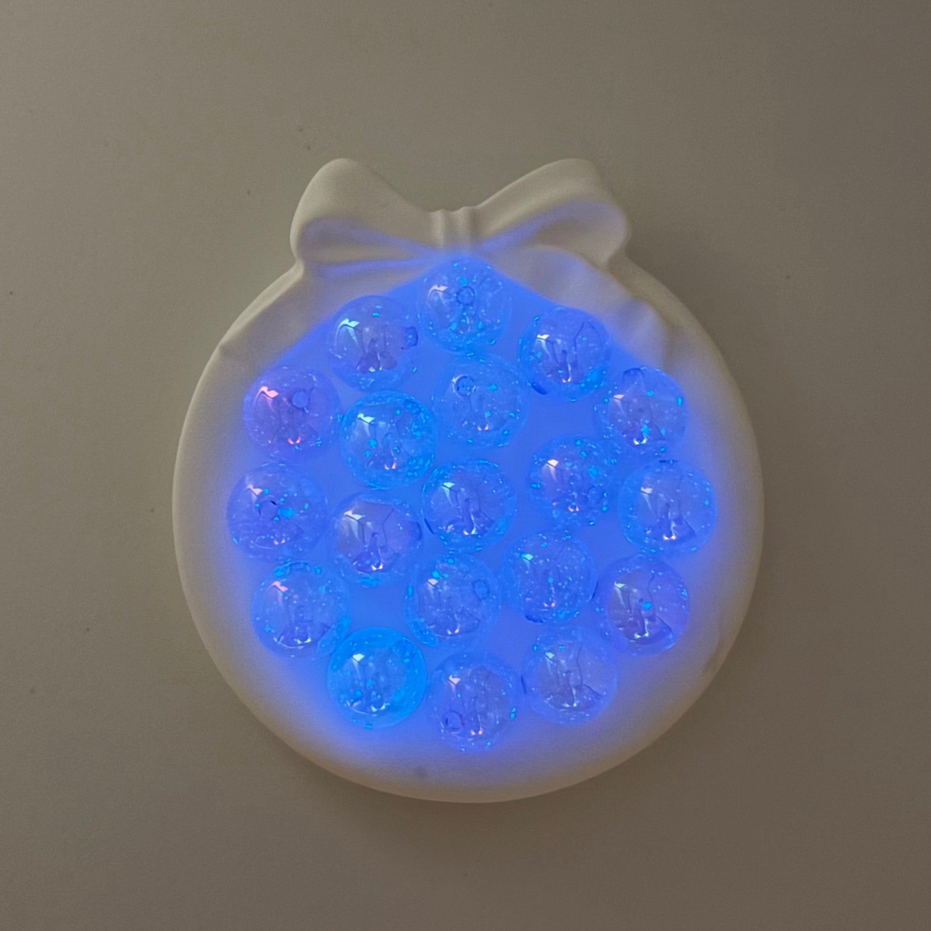 Glittery Through Hole Beads in Lilac