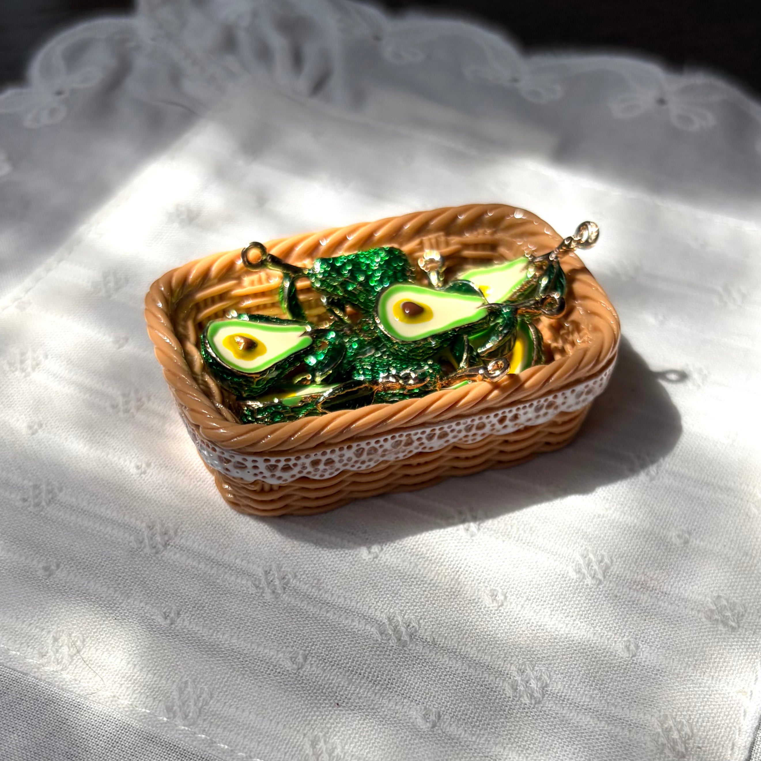 Tropical Fruit Enamel Pendant Charm