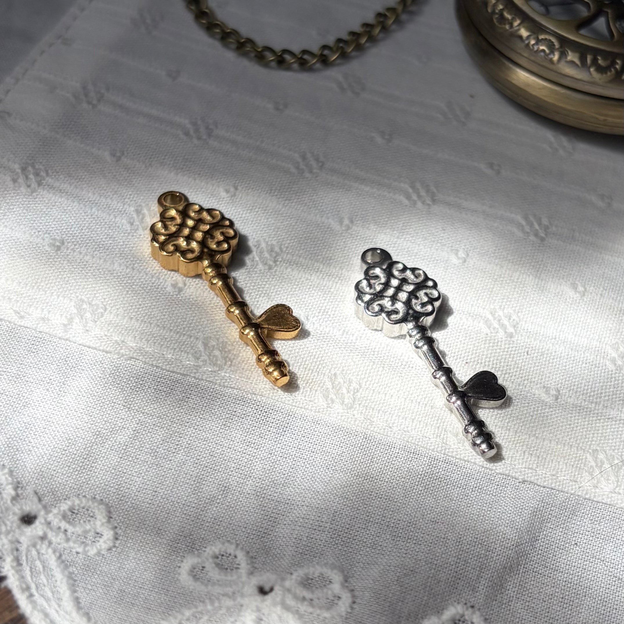 Stainless Steel Key Charm Pendant