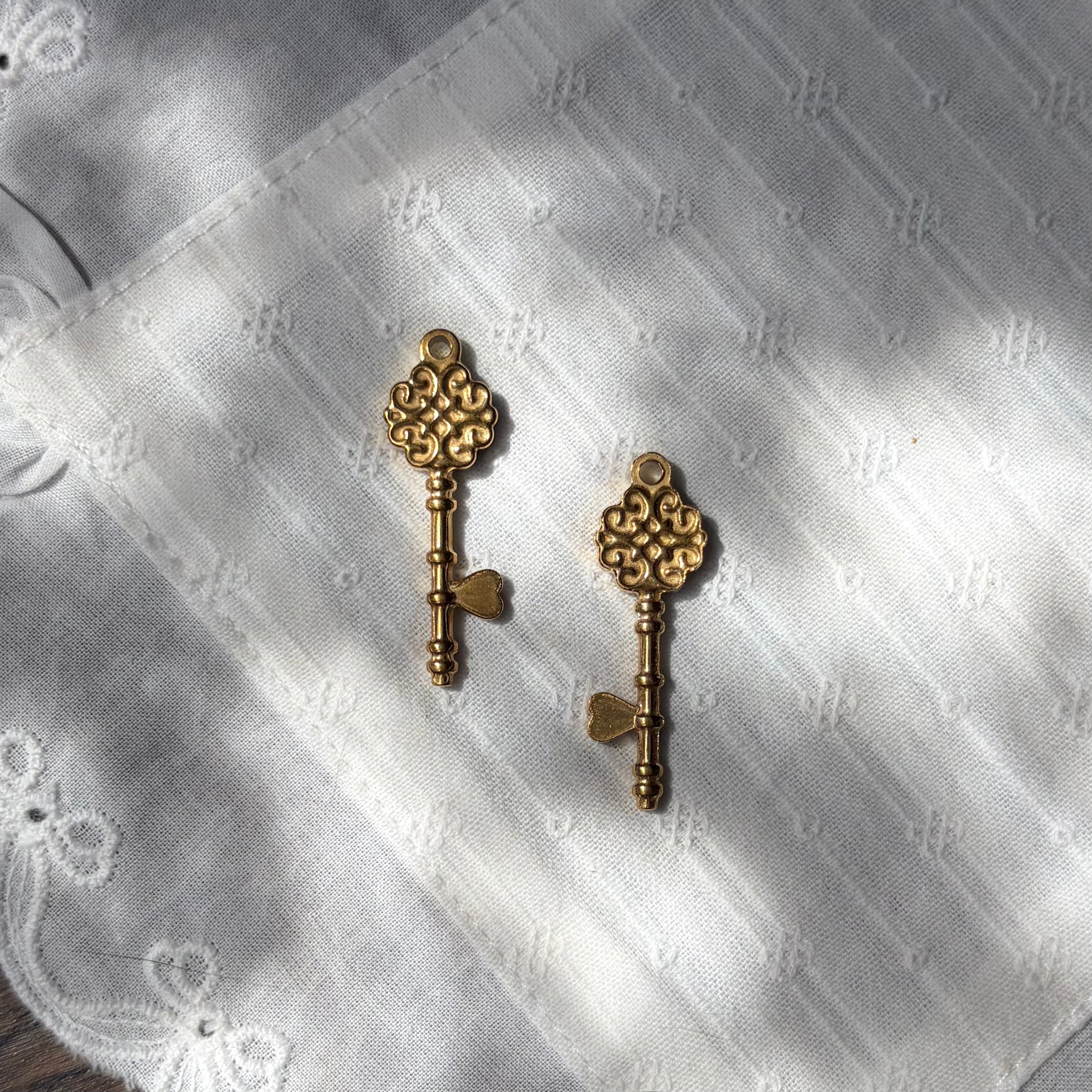 Stainless Steel Key Charm Pendant