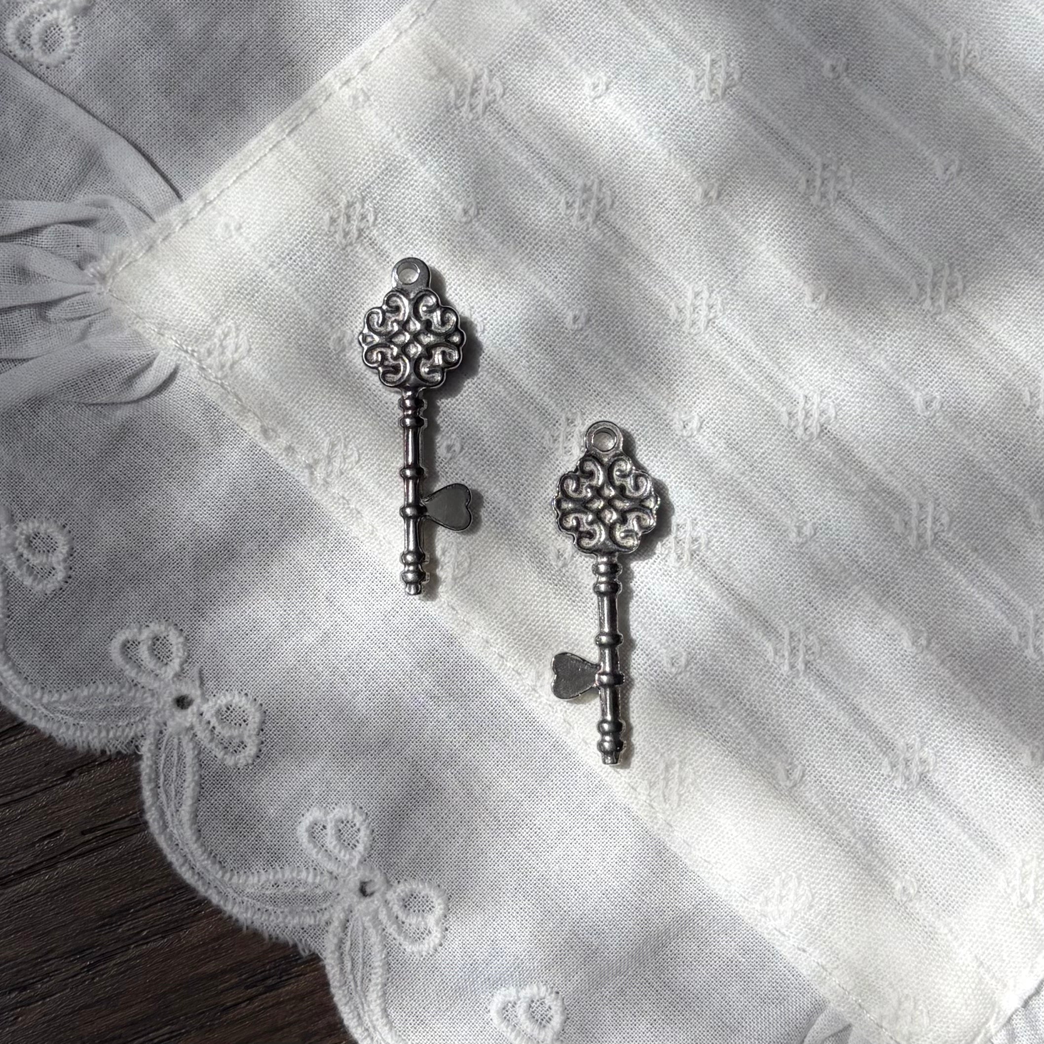 Stainless Steel Key Charm Pendant