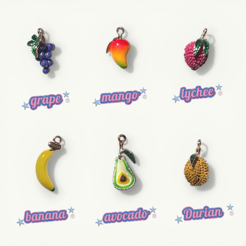 Tropical Fruit Enamel Pendant Charm