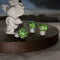 Rhinestone Clay Green Mushroom Beads