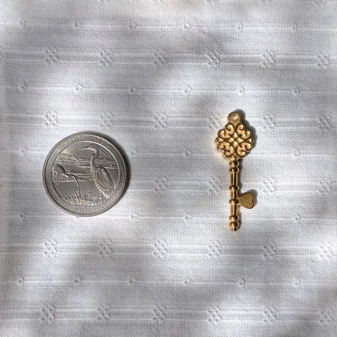 Stainless Steel Key Charm Pendant