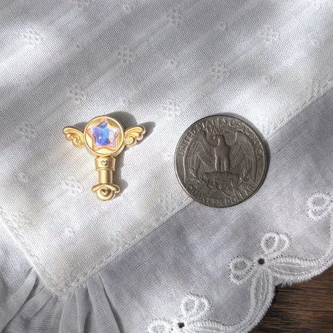 Matte Gold Magic Wand Metal Beads