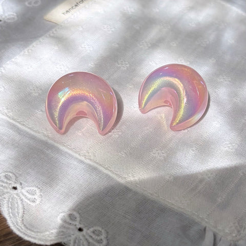 Glow-in-dark Pink Moon Beads