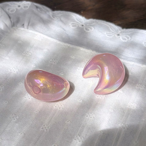 Glow-in-dark Pink Moon Beads