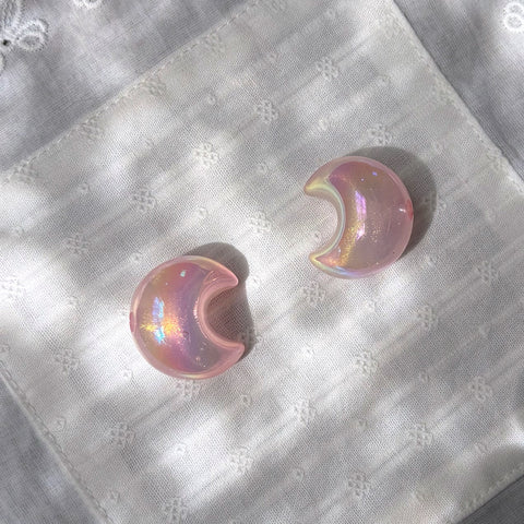 Glow-in-dark Pink Moon Beads