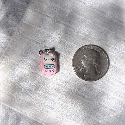 Flipping Cell Phone Charm Pendant