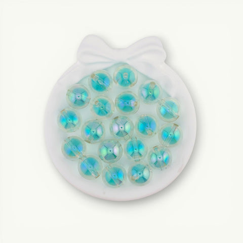 Jelly-Core Round Beads in Blue