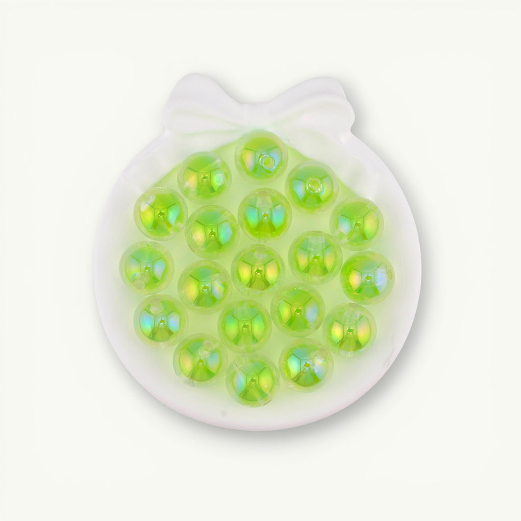 Jelly-Core Through Hole Beads in Green