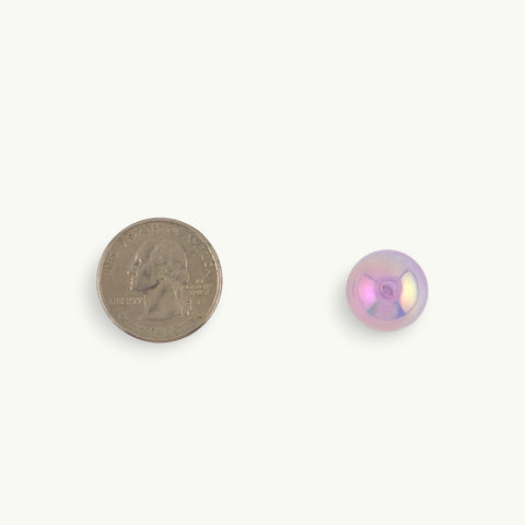 Glittery Round Beads in Lilac