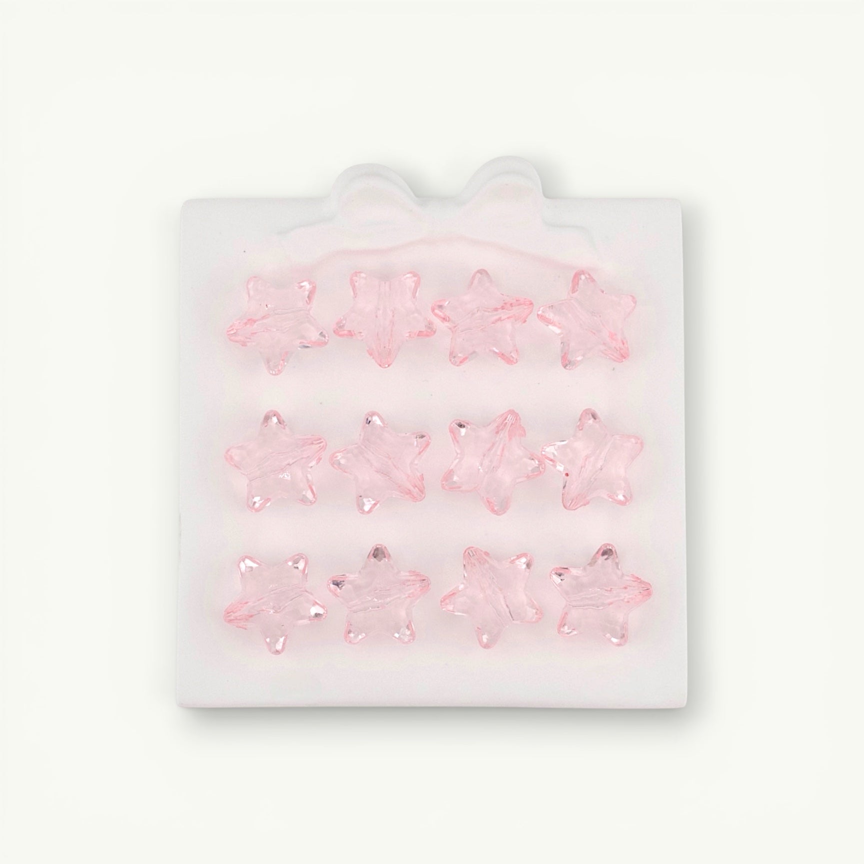 Crystal Chunky Star Beads in Pink