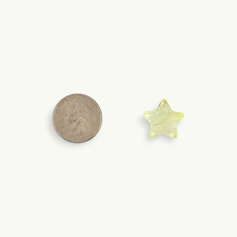 Crystal Chunky Star Beads in Yellow