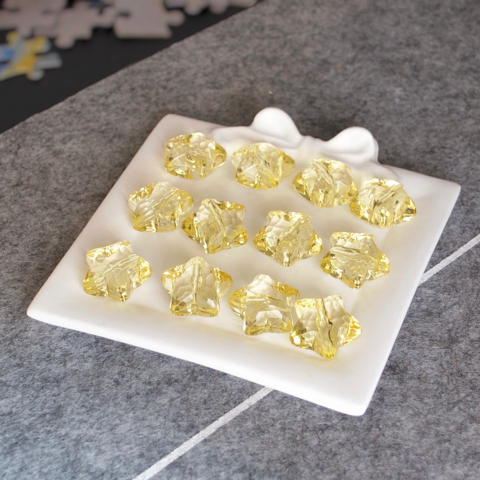 Crystal Chunky Star Beads in Golden