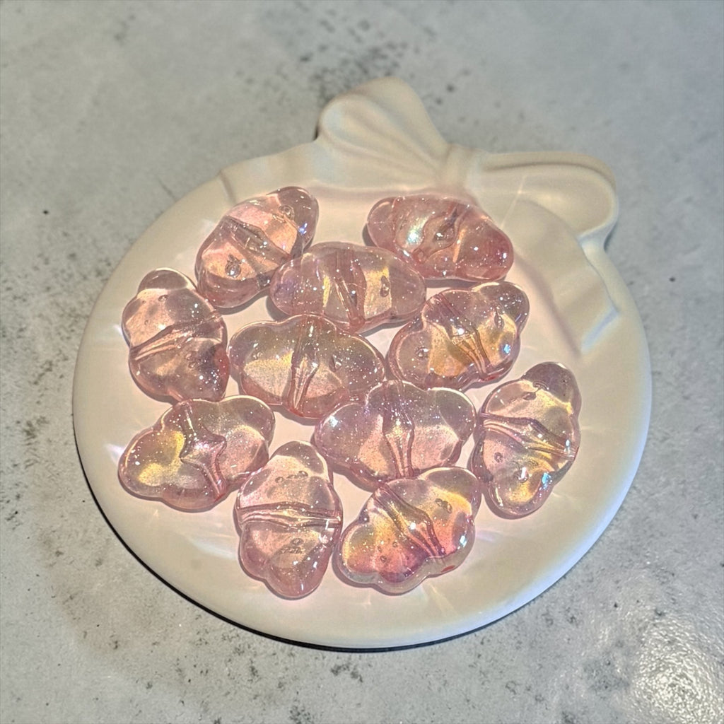 Glittery Cloud Beads with Through Hole