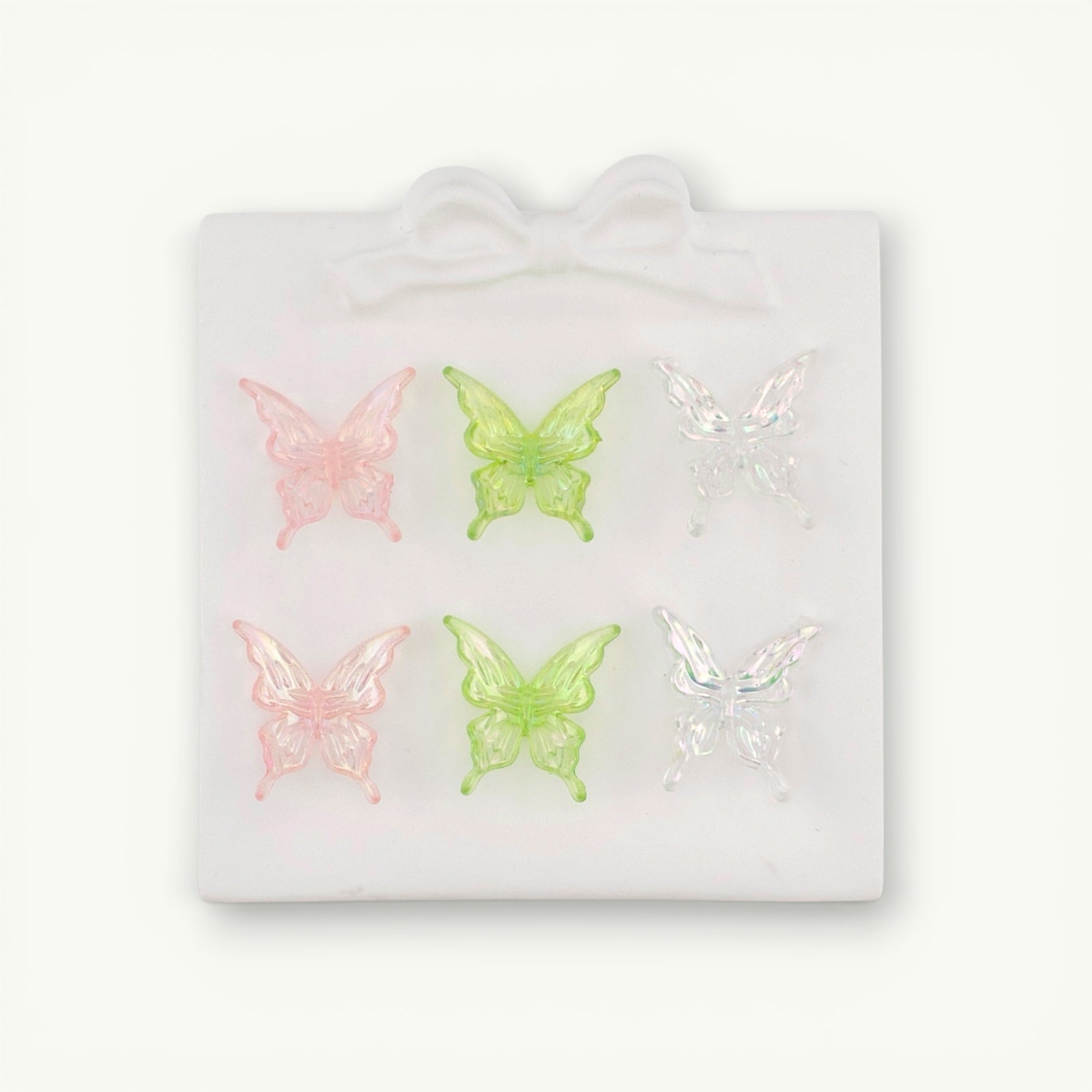 Iridescent Butterfly Beads with Through Hole