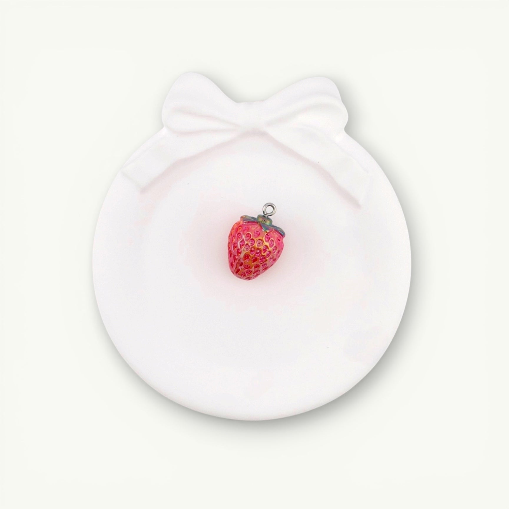 Strawberry Pendant Charm with Coating