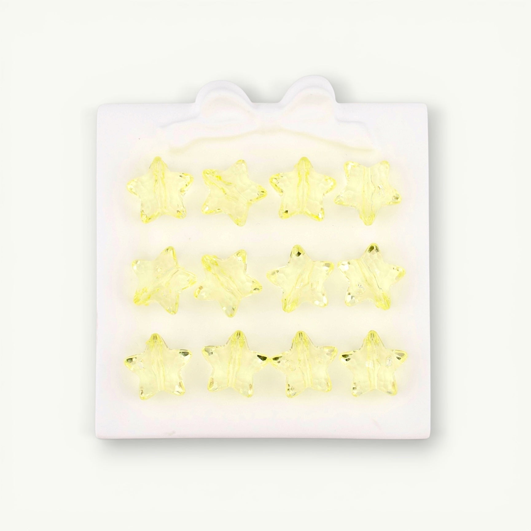 Crystal Chunky Star Beads in Yellow