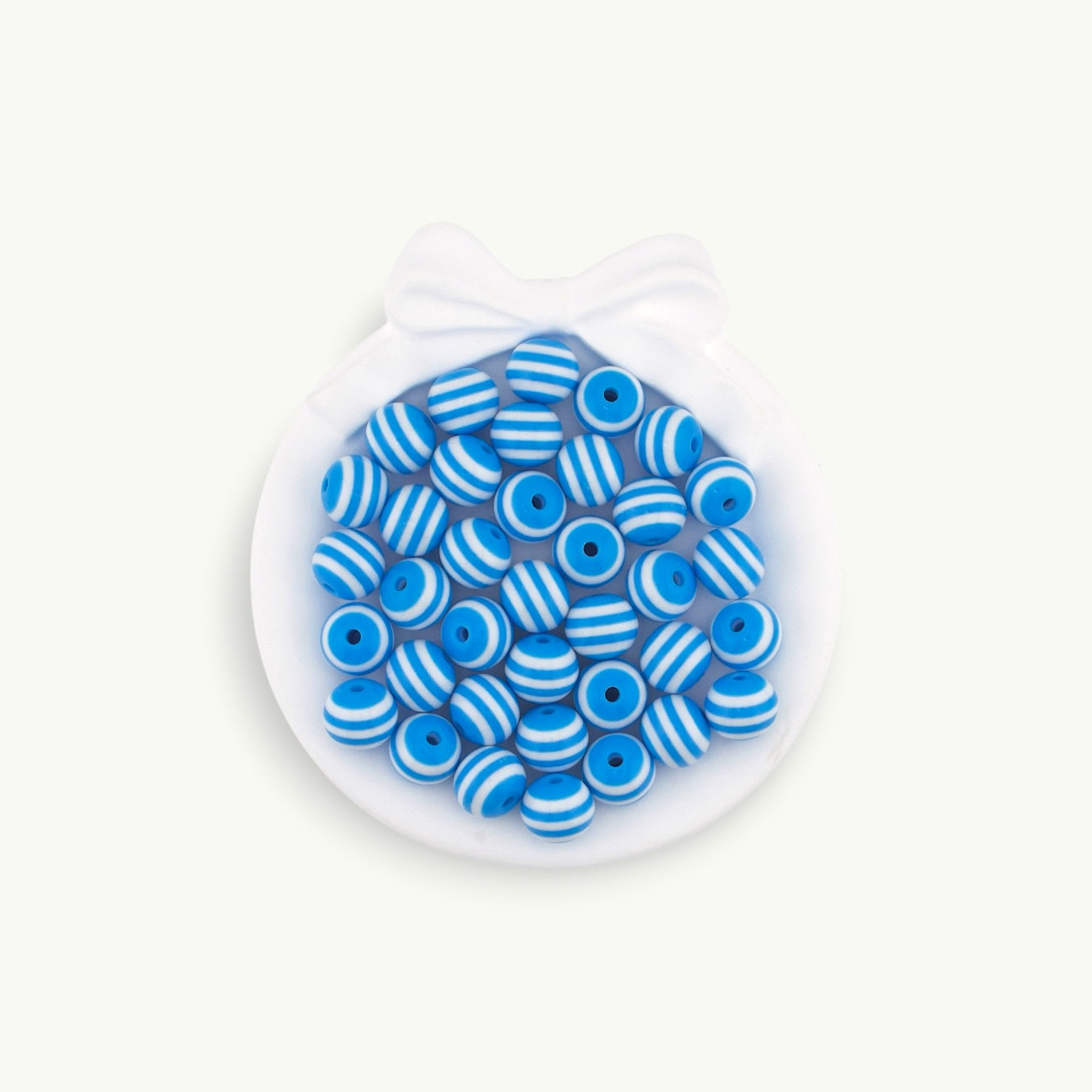 Striped Lollipop Beads with Through Hole