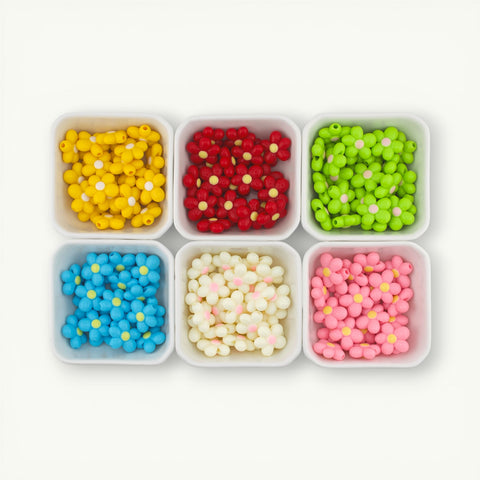 Rainbow Flower Beads