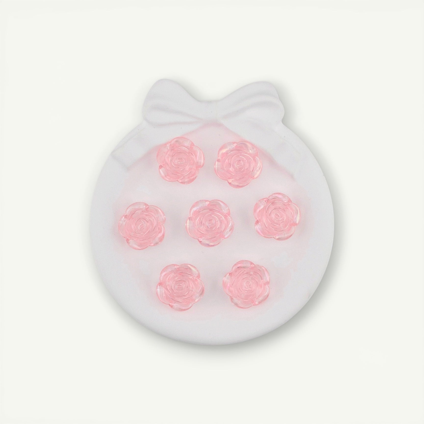 Pink Rose Beads with Through Hole