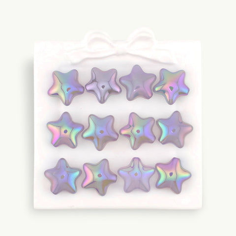Glow-in-dark Star Beads in Purple