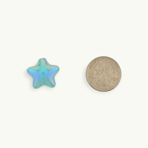 Glow-in-dark Star Beads in Blue