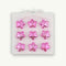 Coated Star Beads in Metallic Pink