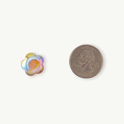 Jelly Effect Flower Beads in Brown