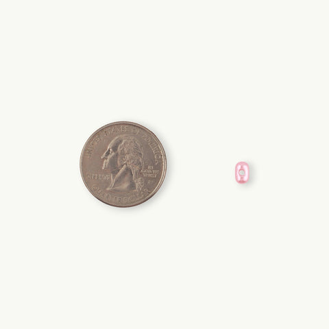 Plastic Rice Seed Beads in Pink