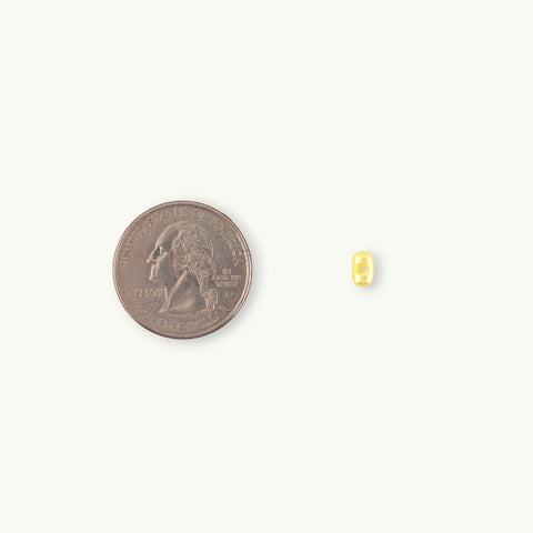 Plastic Rice Seed Beads in Yellow
